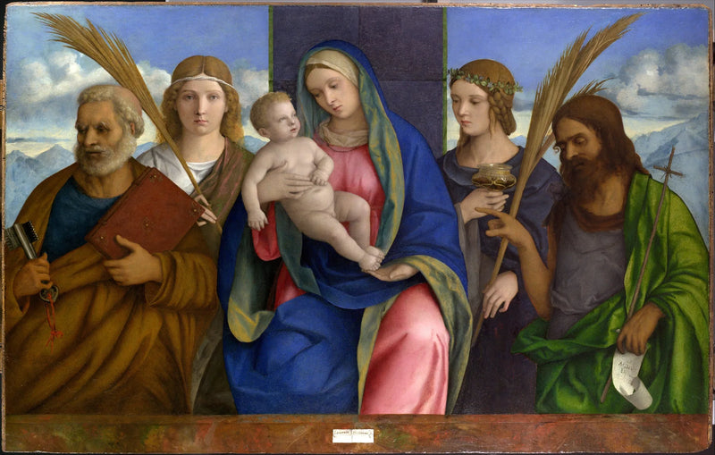 İsa Çocuk ve Azizler - Giovanni Bellini