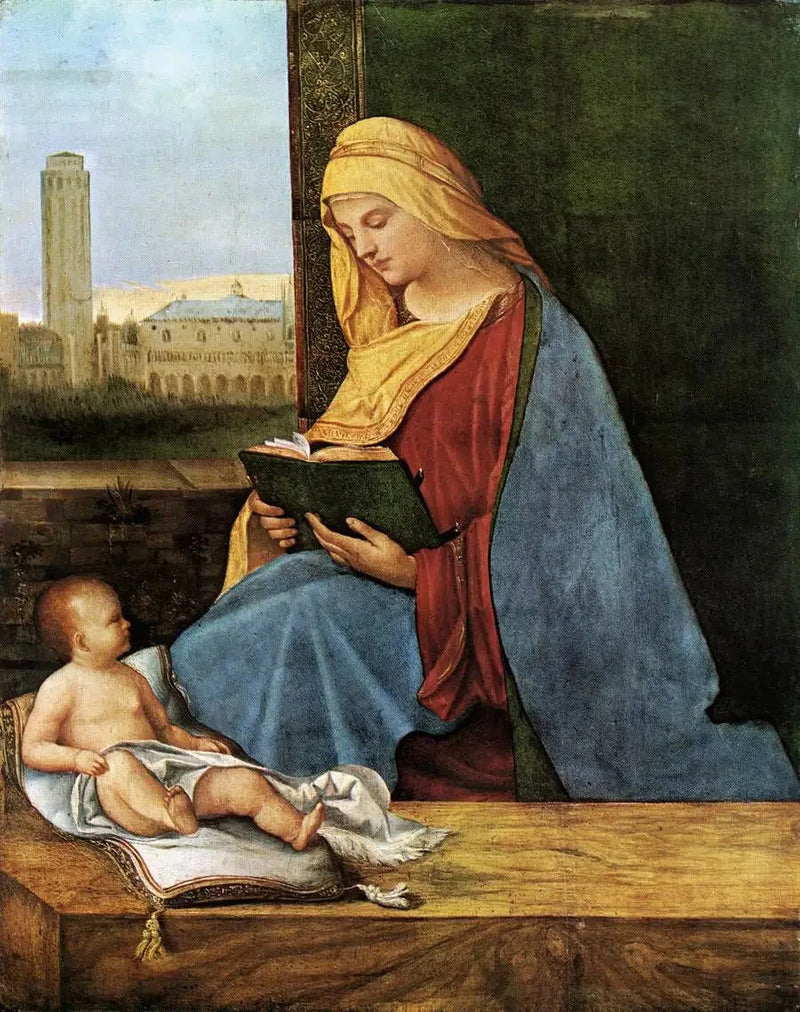 İsa Çocuk Okuyan Vierge - Giorgione