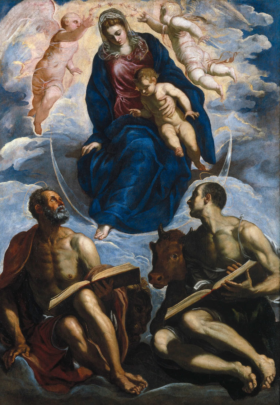 İsa Anası, Aziz Mark ve Aziz Luka - Jacopo Tintoretto