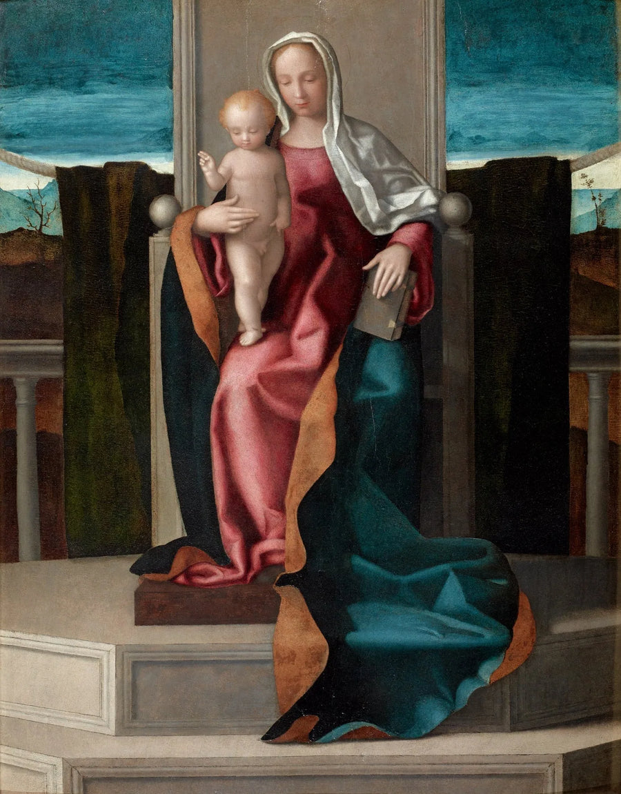 İsa Çocuk ve Meryem Ana Tahtında - Giovanni Bellini