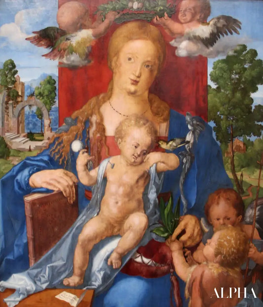 Vierge à l'Enfant au tarin - Albrecht Dürer - Reproductions de tableaux et peintures haut de gamme