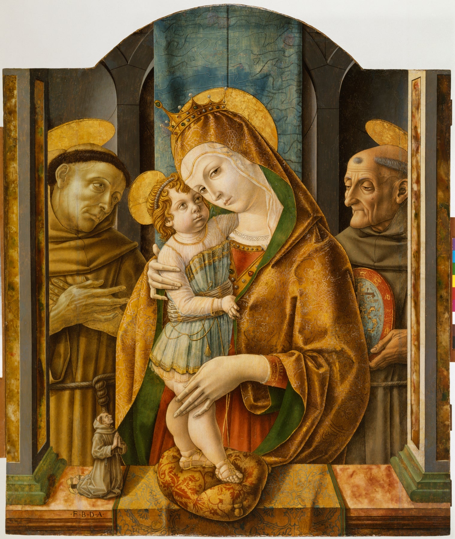 Vierge à l'Enfant avec des saints et un donateur - Carlo Crivelli