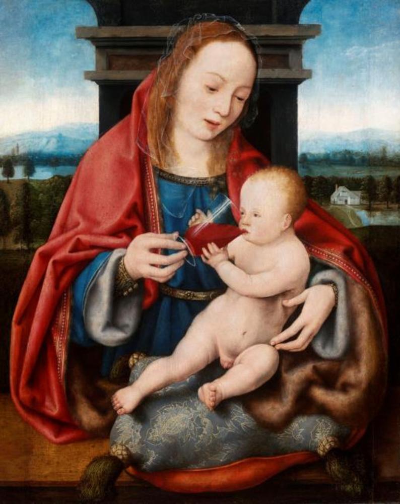 Vierge à l’Enfant avec le vin - Joos van Cleve - Alpha Reproduction