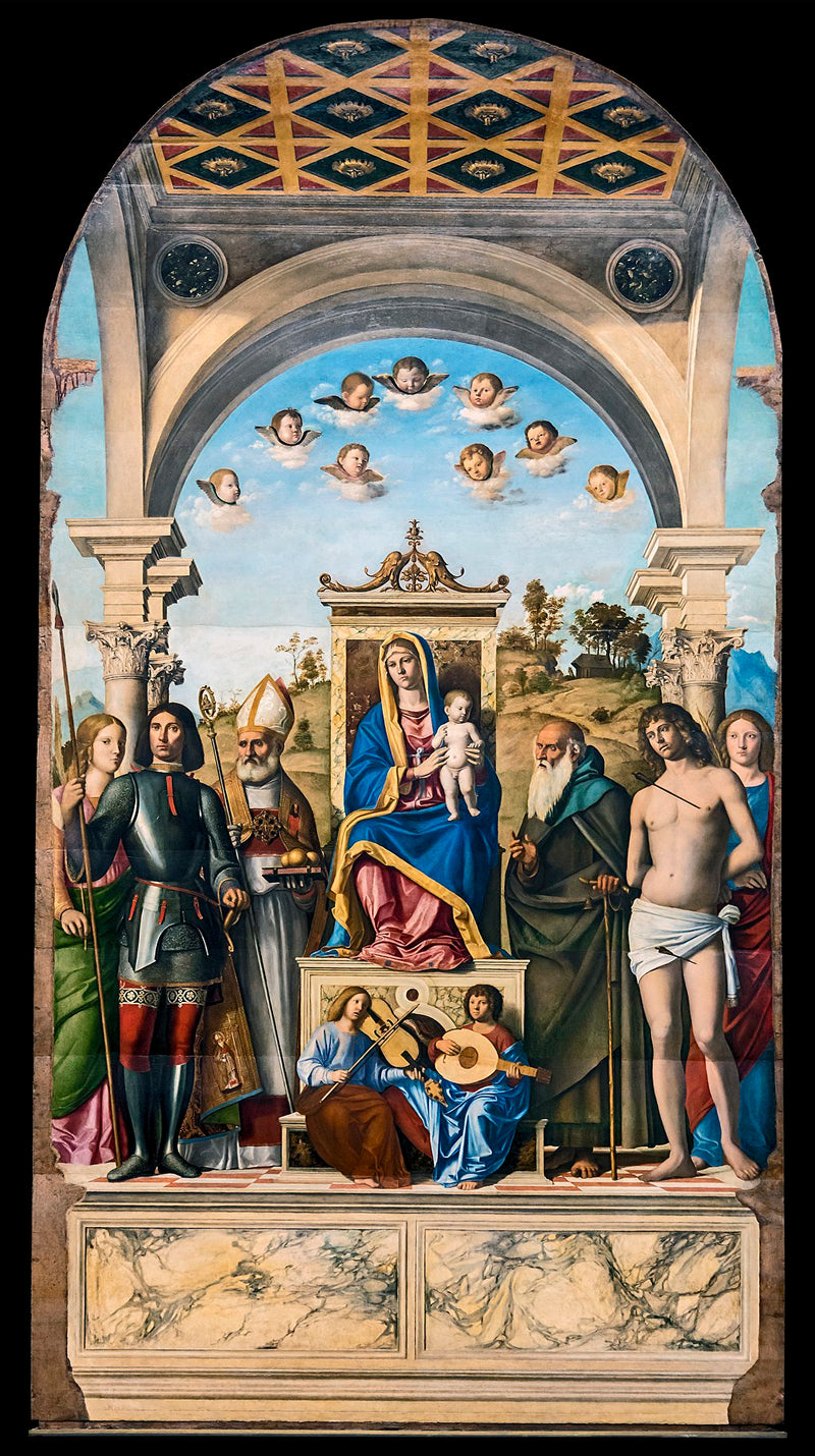 İncil'e Oturtulmuş Meryem ve Çocuklar - Cima da Conegliano