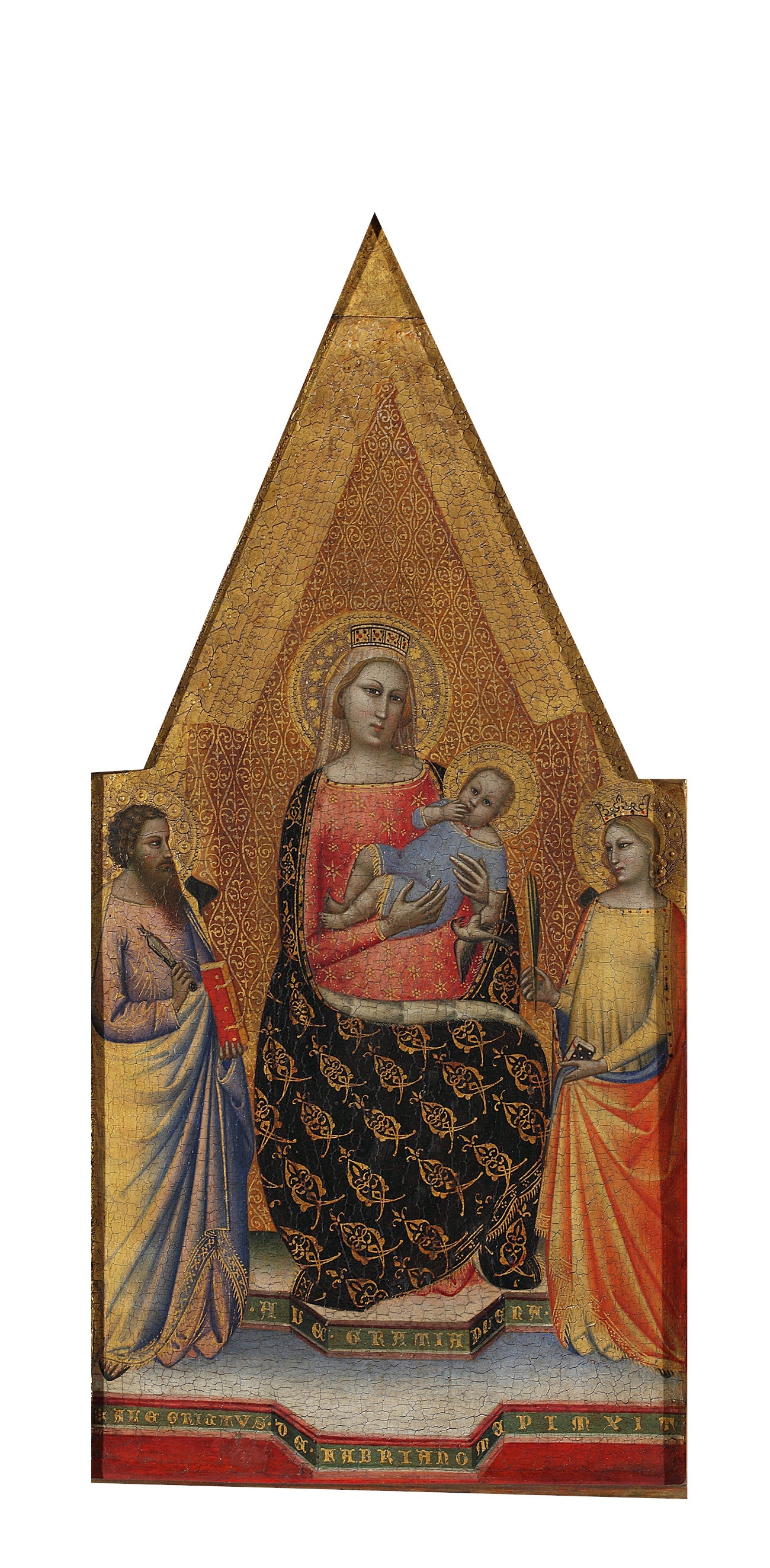 Vierge à l’Enfant trônant avec deux saints Crucifixion - Allegretto Nuzi - Alpha Reproduction