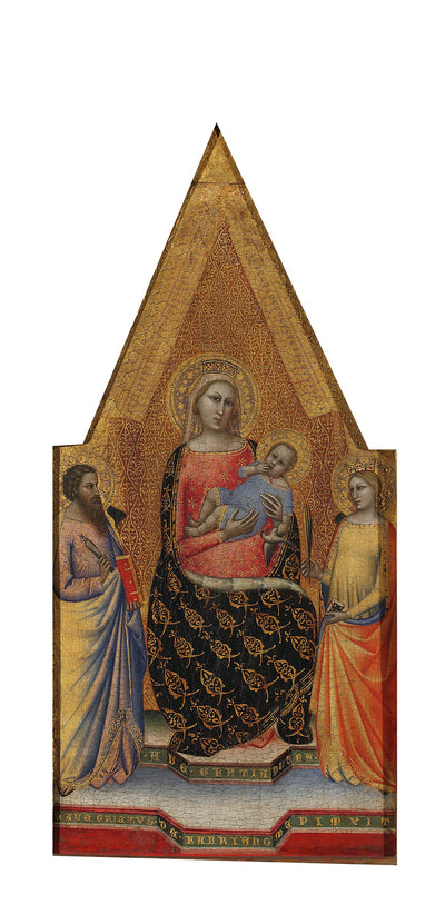 Vierge à l’Enfant trônant avec deux saints Crucifixion - Allegretto Nuzi - Alpha Reproduction
