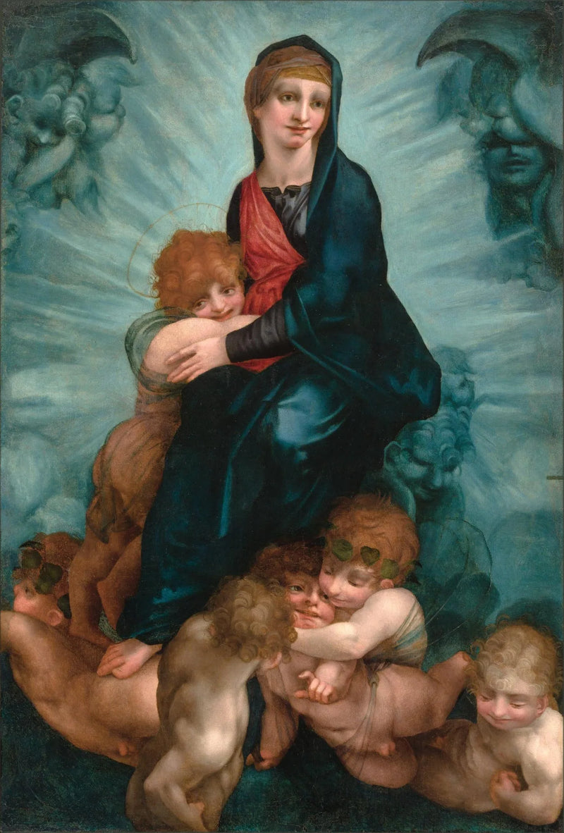 Meryem Ana ve Melekler - Rosso Fiorentino