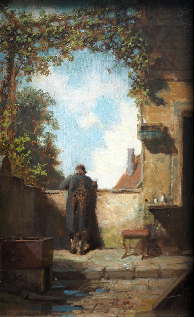 Yaşlı beyefendi terasta - Carl Spitzweg