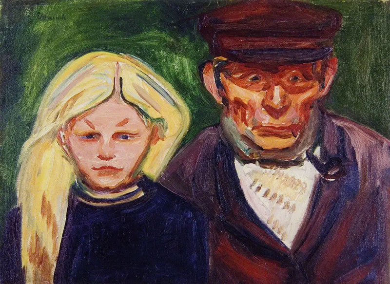Yaşlı Balıkçı ve Kızı - Edvard Munch