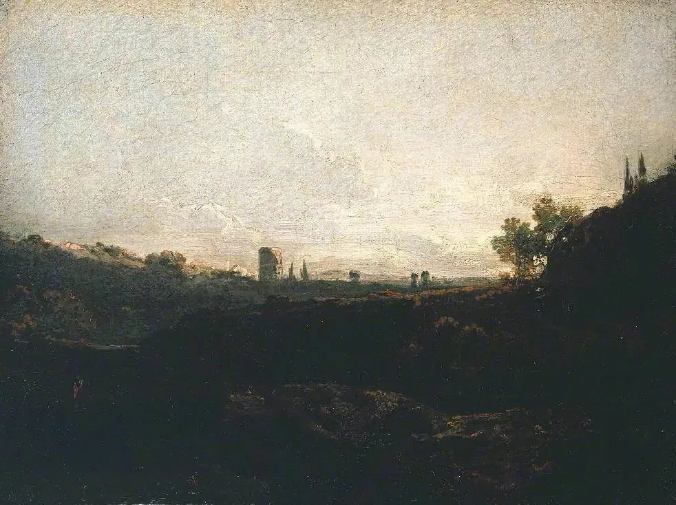 View of a Town - J. M. W. Turner image 1 copie de tableau peinte à la main