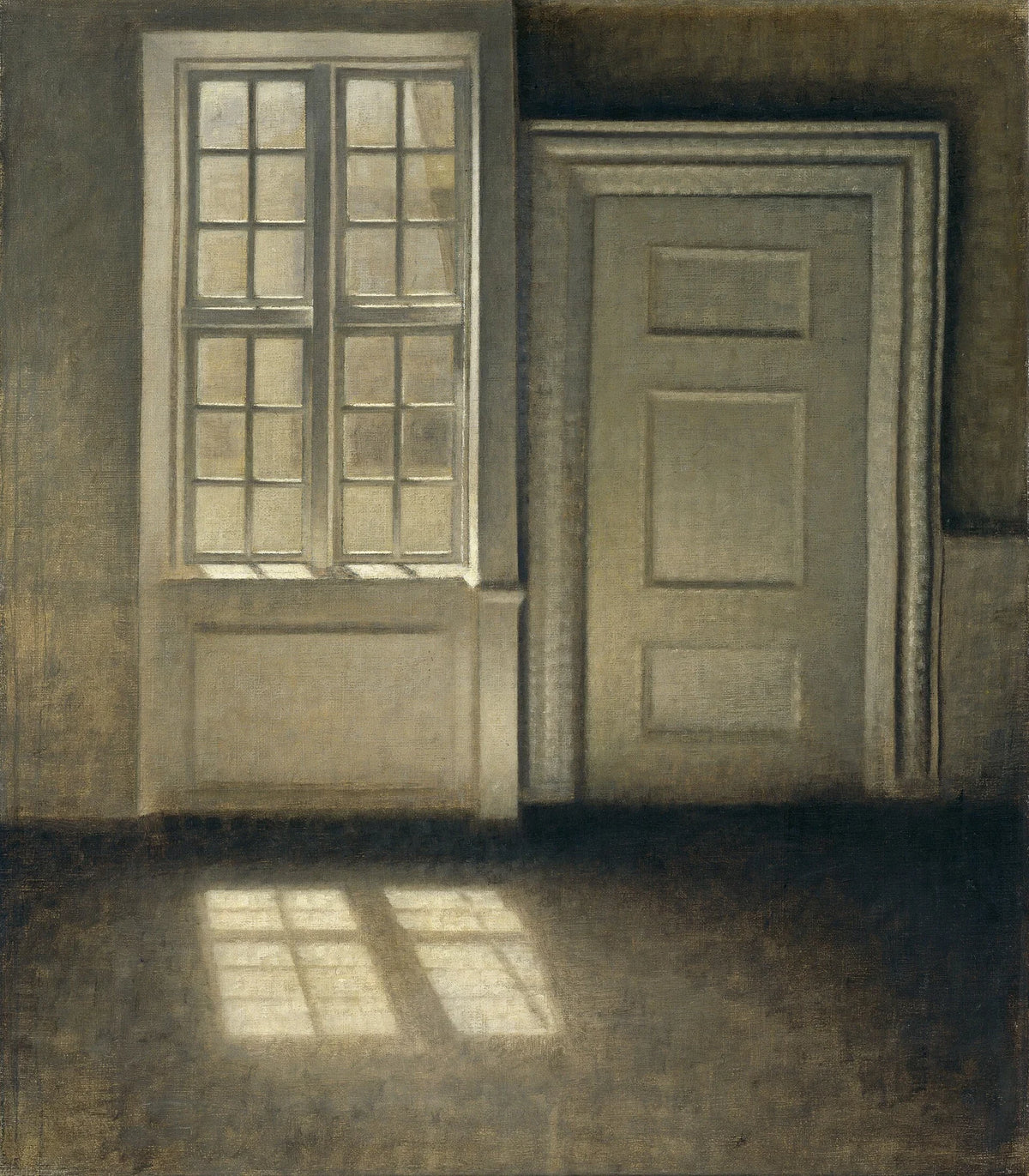 Oturma odasında güneş çalışması - Vilhelm Hammershøi