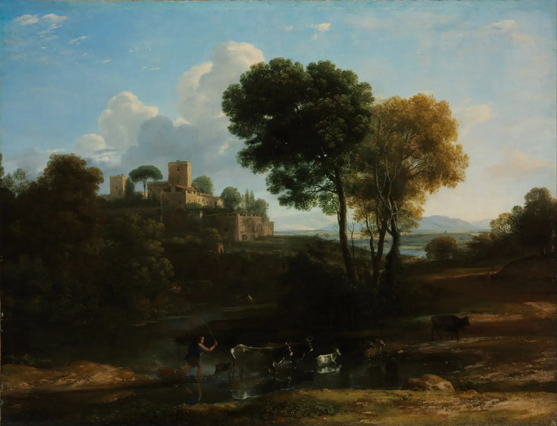 Roma kırsalında villa - Claude Lorrain
