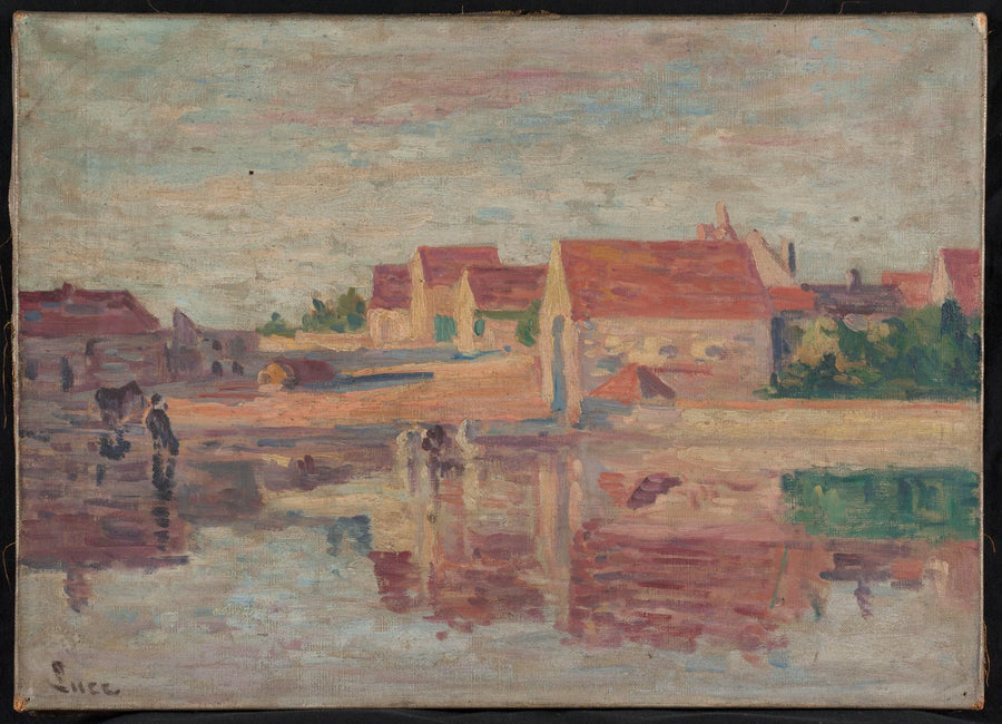 Nehir Kenarında Köy - Maximilien Luce