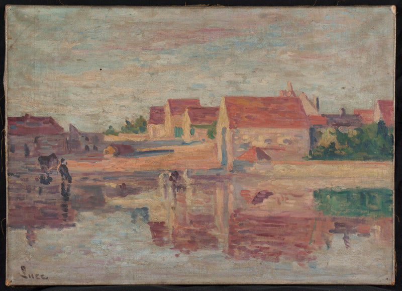 Nehir Kenarında Köy - Maximilien Luce