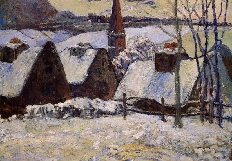 Kar altında Breton Köyü - Paul Gauguin