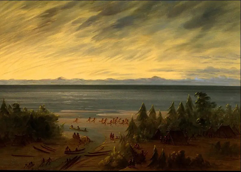 Nayas Köyü Gün Batımında - George Catlin