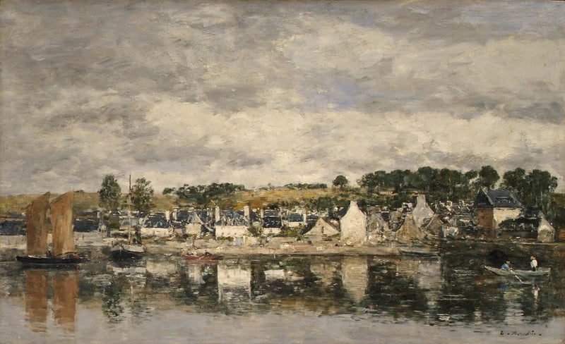 Bir Nehir Kenarındaki Köy - Eugène Boudin