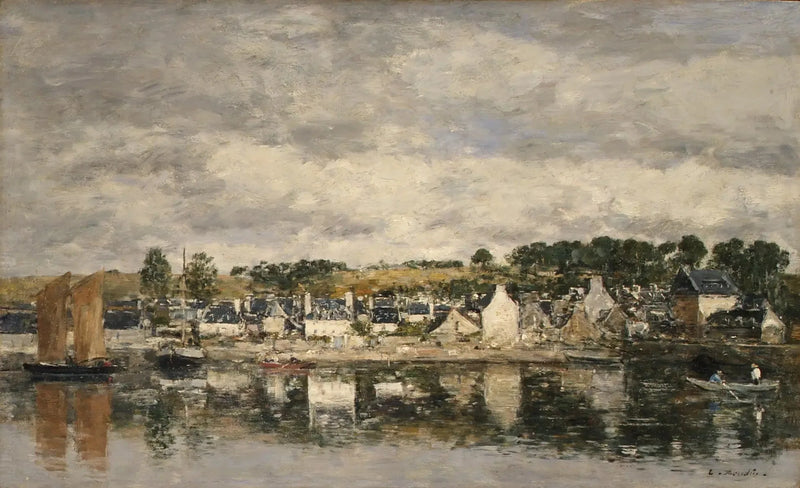 Bir Nehir Kenarındaki Köy - Eugène Boudin