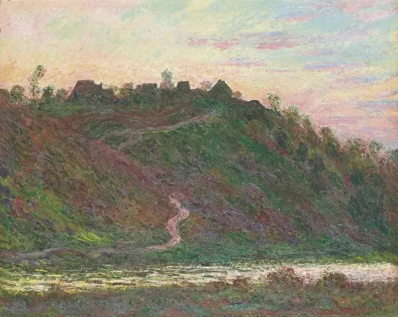 La Roche-Blond Köyü, akşam etkisi W1238 - Claude Monet
