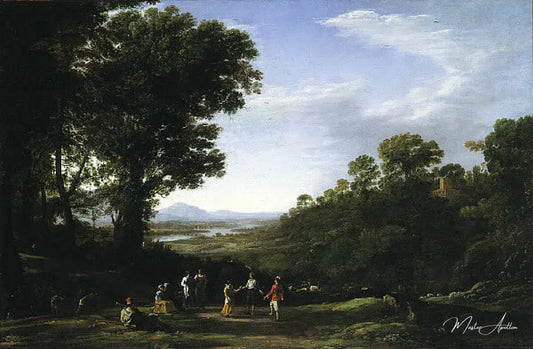 Villagers Dancing - Claude Lorrain - Reproductions de tableaux et peintures haut de gamme