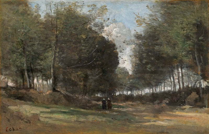 Ville d'Avray, orman altı yol - Jean-Baptiste Camille Corot