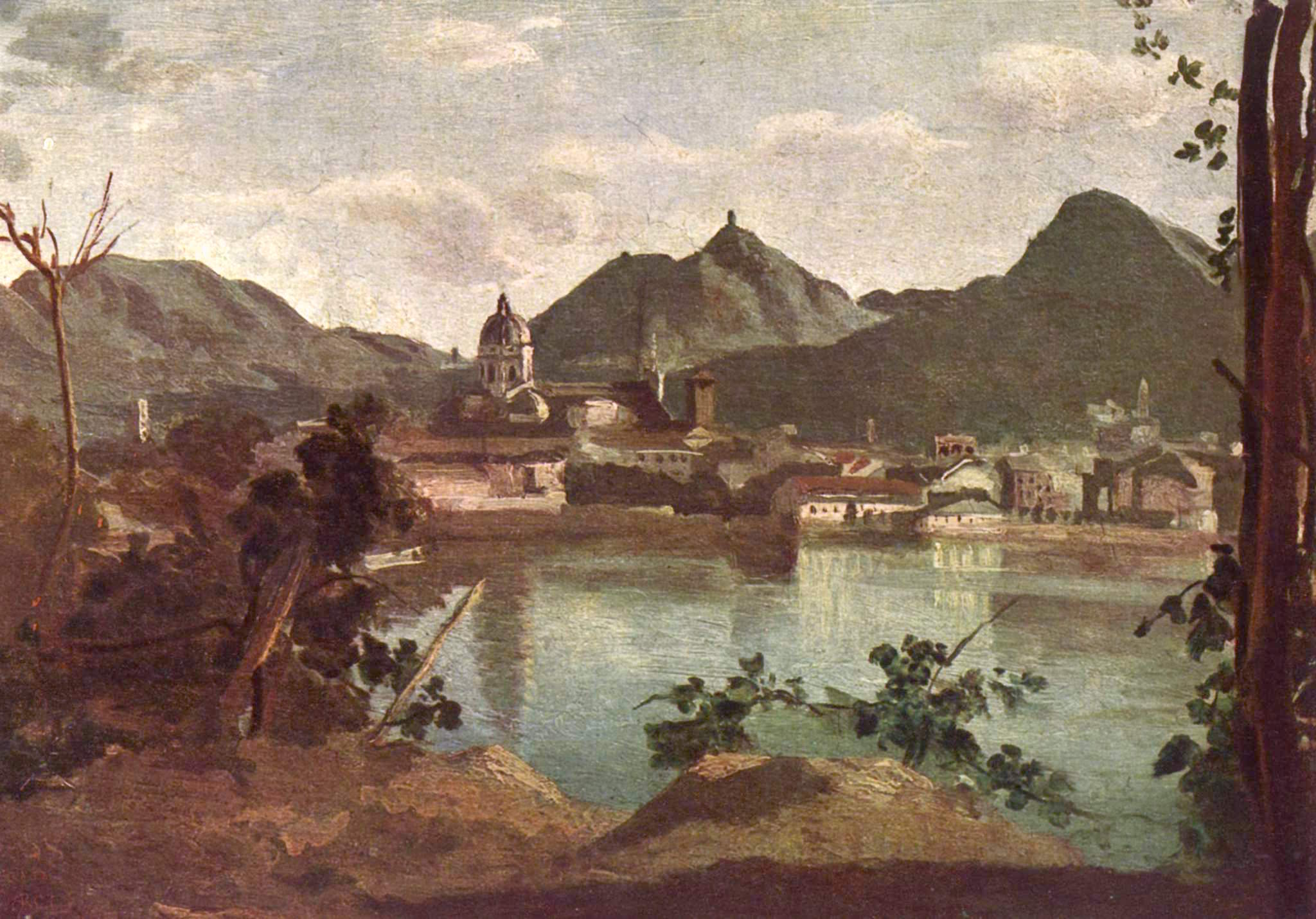 Ville et lac de Côme - Jean-Baptiste Camille Corot