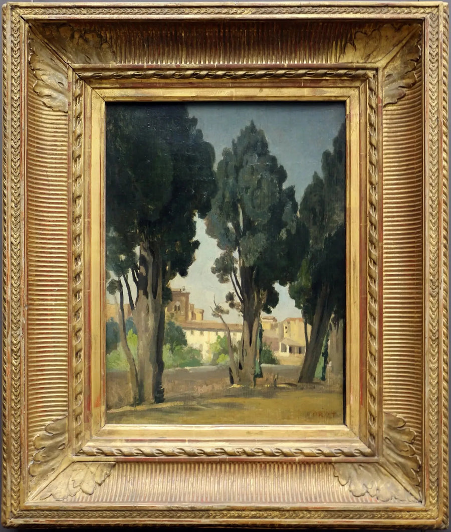 Villeneuve-les-Avignon. Hastane Bahçesi Terası - Jean-Baptiste Camille Corot