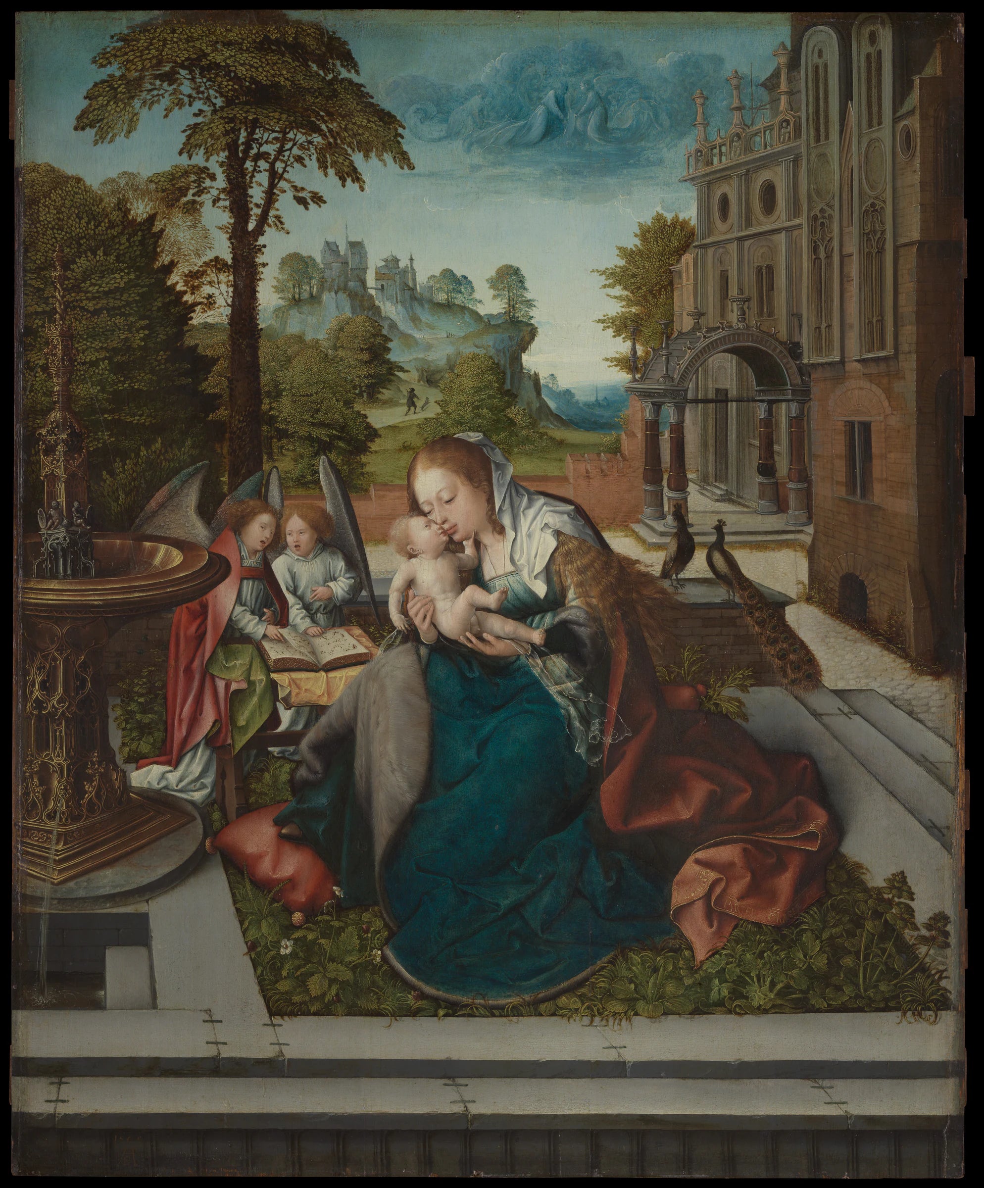 Virgin and Child with Angels - Bernard van Orley