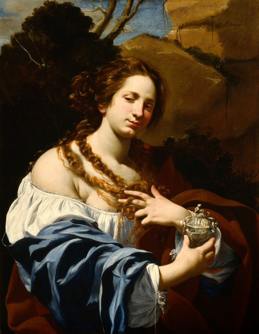 Virginia Vezzi, sanatçının eşi, ve Marie Madeleine - Simon Vouet