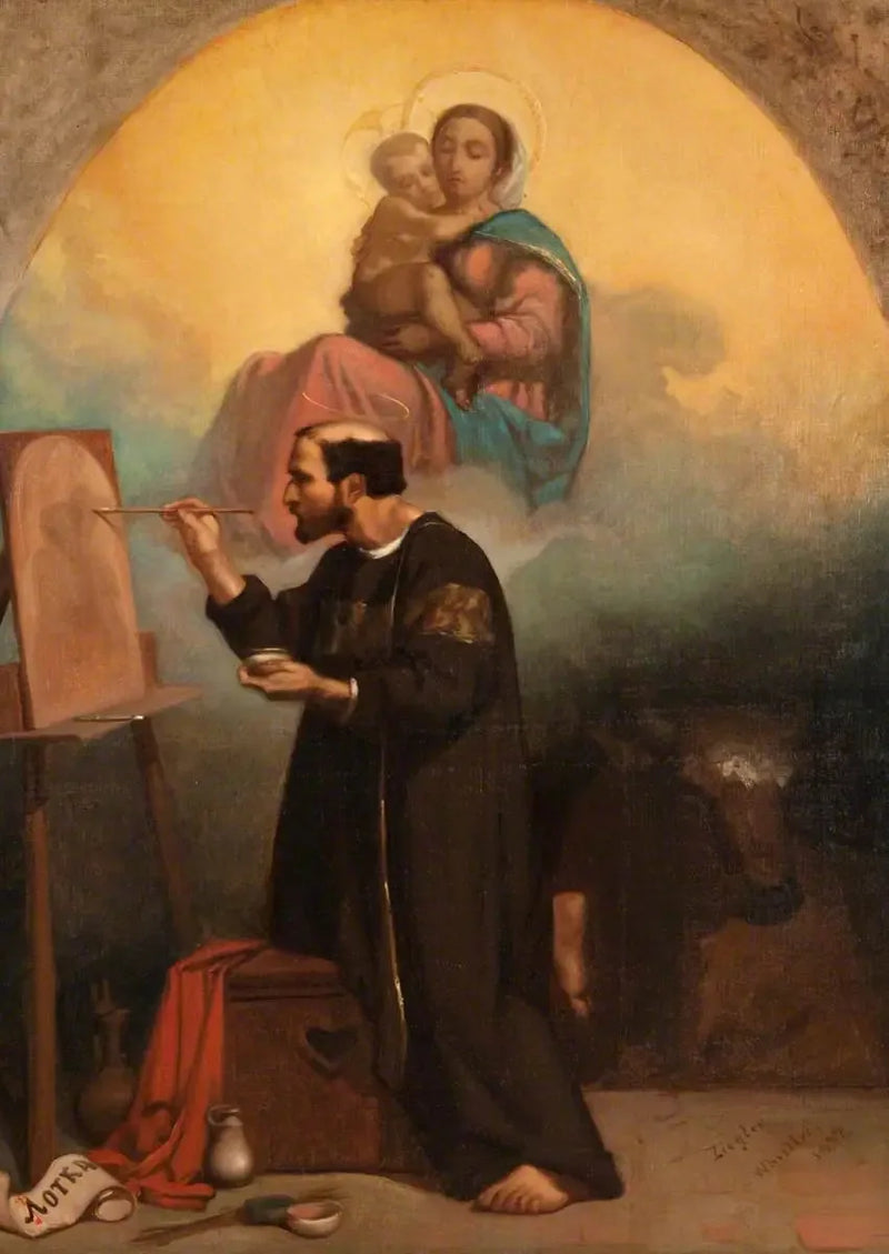 Saint Luke'un Vizyonu (Jules-Claude Ziegler kopyası) - James Abbott McNeill Whistler