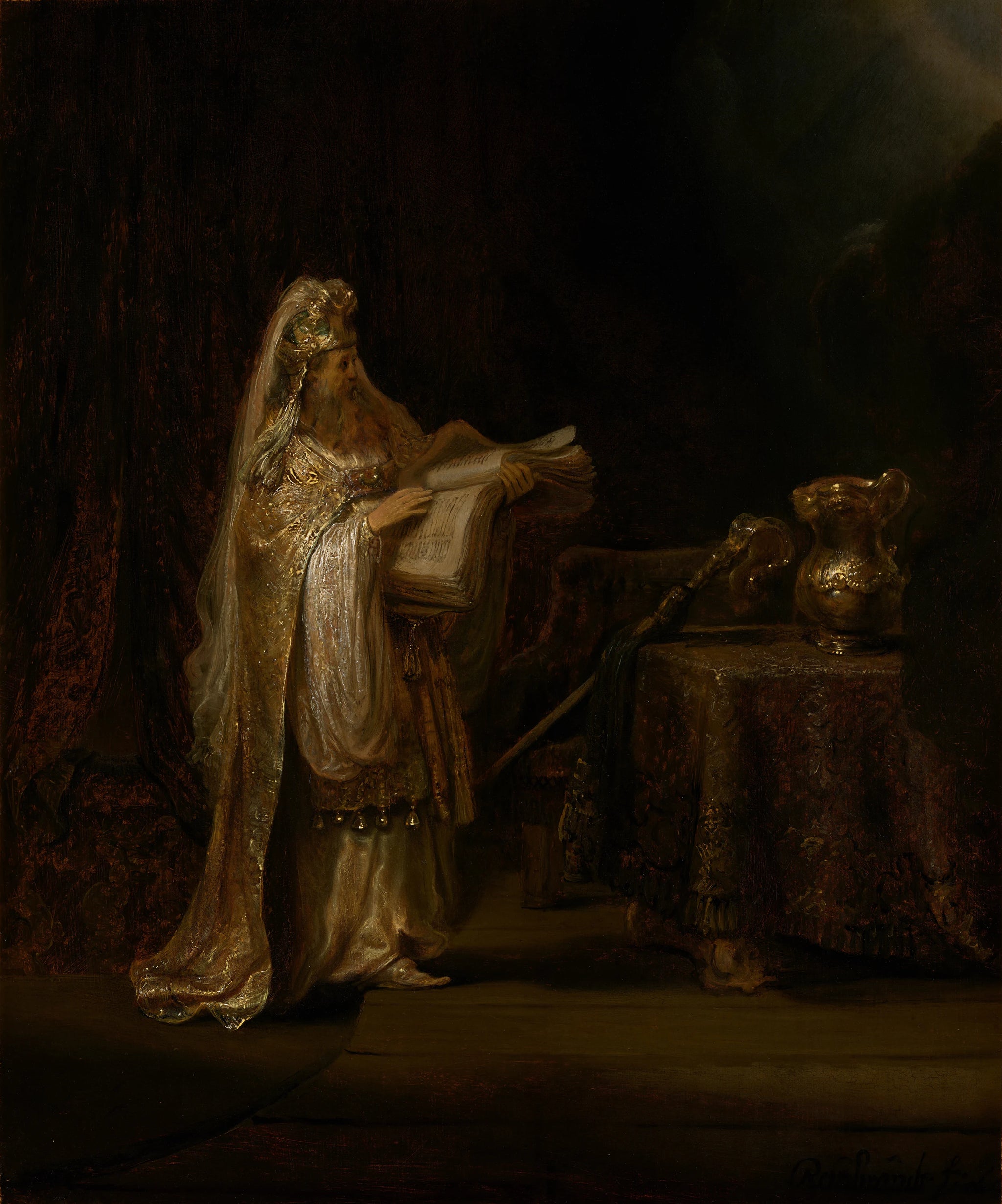 La vision de Zacharie dans le temple - Rembrandt