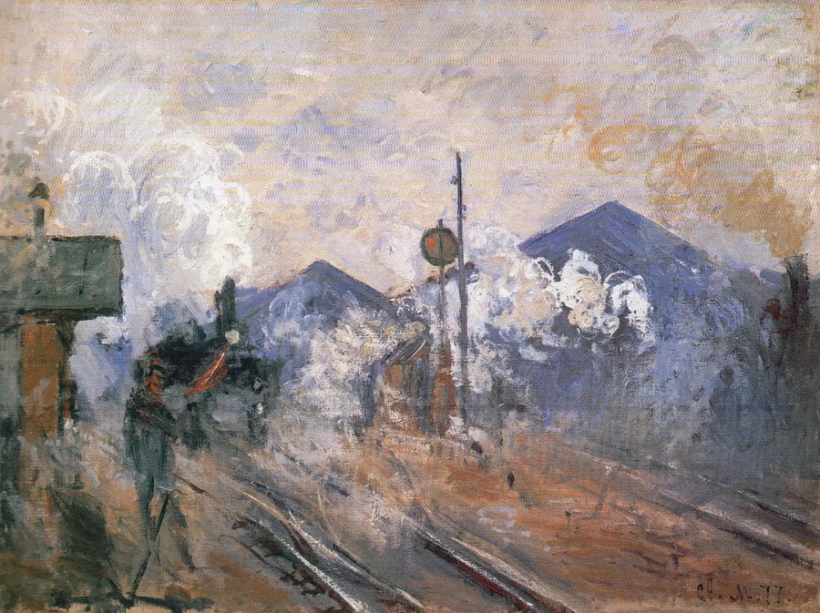 Saint-Lazare Garı çıkışındaki Raylar - Claude Monet