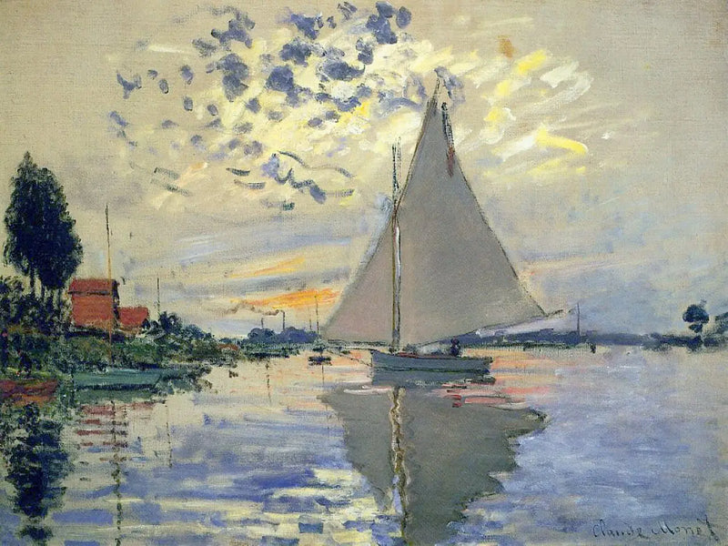 Petit-Gennevilliers'de Yelkenli - Claude Monet