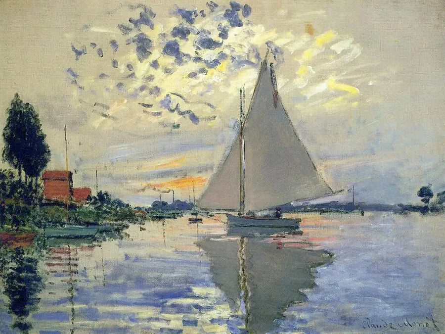 Petit-Gennevilliers W336'daki yelkenli - Claude Monet