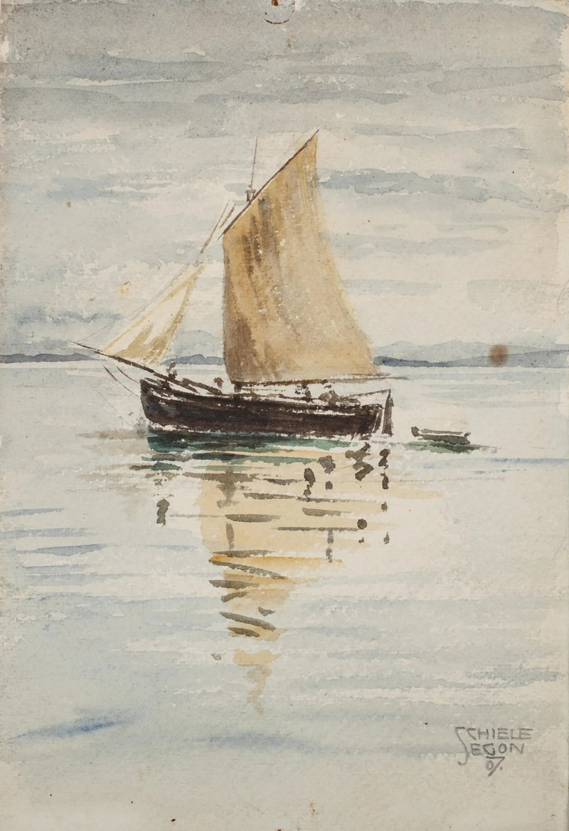 Yansımalarla Yelkenli - Egon Schiele