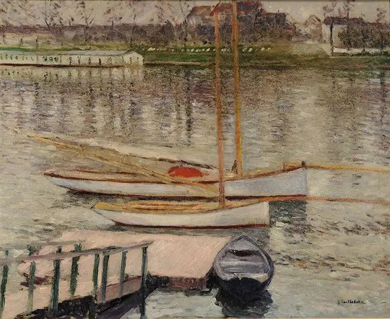 Seine'de, Argenteuil'de Demirlemiş Yatlar - Gustave Caillebotte
