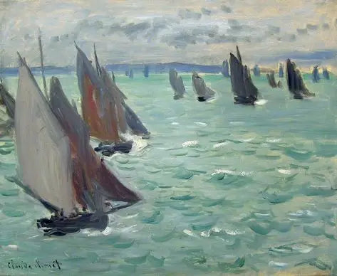 Denizde Yelkenliler - Claude Monet