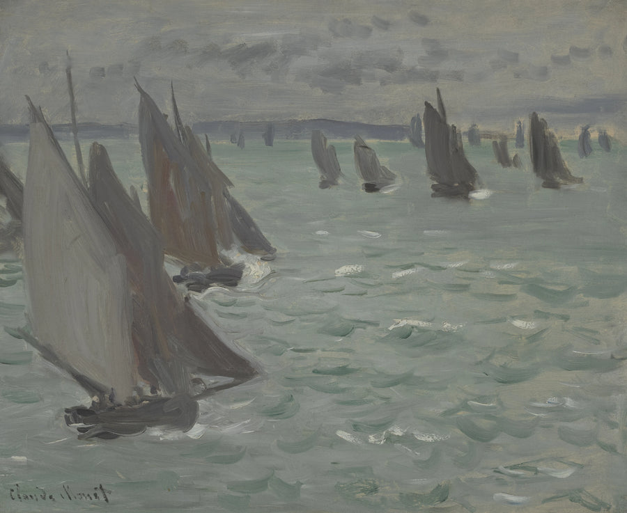 Denizde yelkenli tekneler W125 - Claude Monet