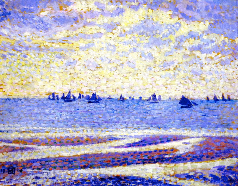 Deniz Üzerinde Yelkenliler - Théodore van Rysselberghe
