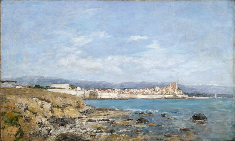 Antibes Manzarası Gün Batımında - Eugène Boudin