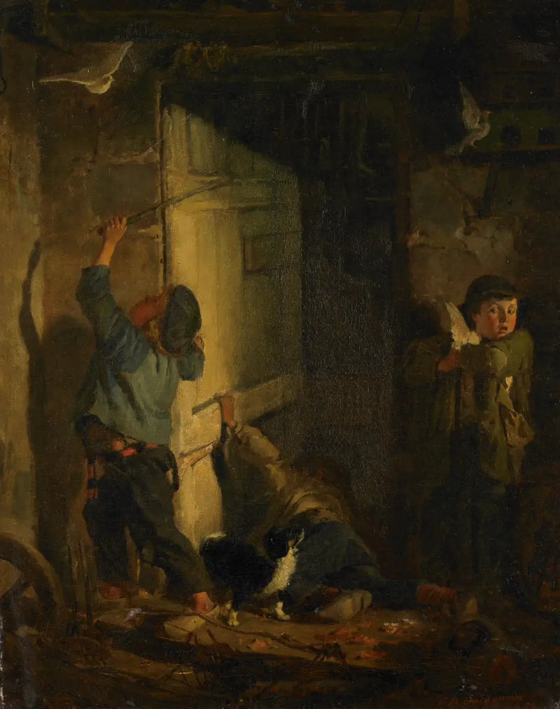 Güvercinin Yuvasını Çalmak - Frederick Arthur Bridgman