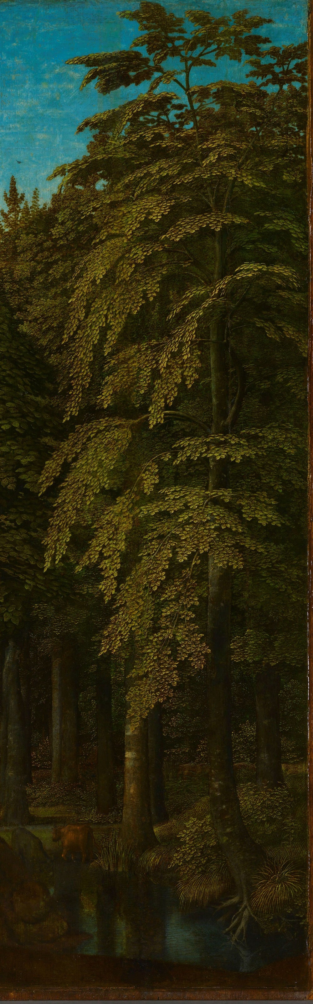 Volet extérieur droit d’un triptyque représentant une vue en forêt - Gérard David - Alpha Reproduction