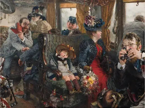 Güzel bir doğada seyahat - Adolph von Menzel