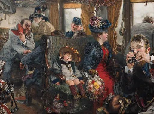 Güzel bir doğada seyahat - Adolph von Menzel