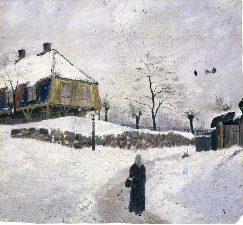 Kışın Øvre Foss - Edvard Munch