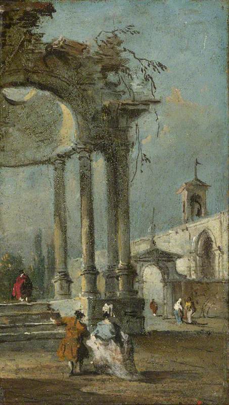 Caprice Manzarası ve Harabeler - Francesco Guardi