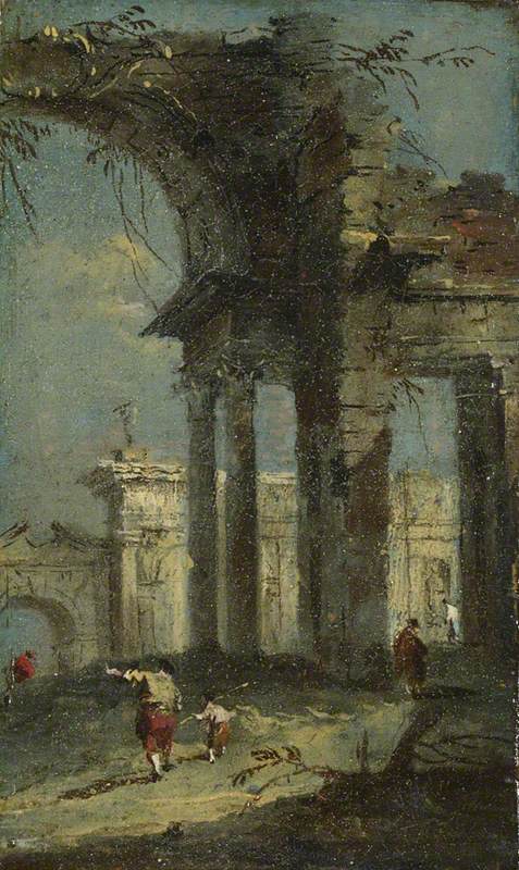 Caprice Manzarası ve Harabeler - Francesco Guardi