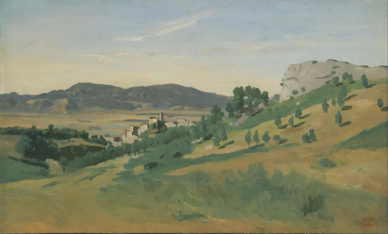 Olevano Manzarası - Jean-Baptiste Camille Corot