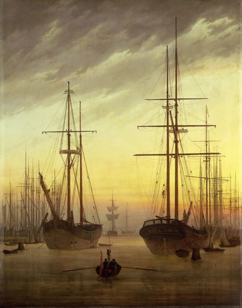 Bir Liman Manzarası - Caspar David Friedrich
