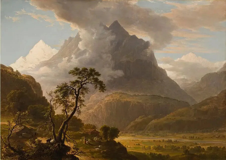 İsviçre, Oberhasle Vadisi'nden Manzara - Asher Brown Durand